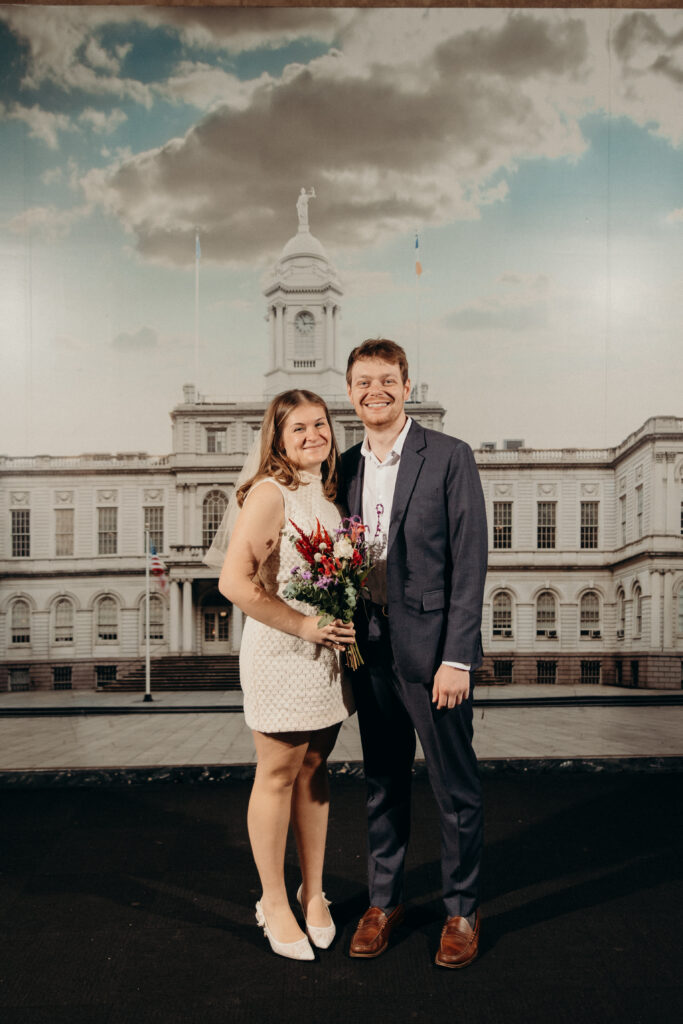 Nyc city hall elopement photoshoot by Brooklyn elopement photographer