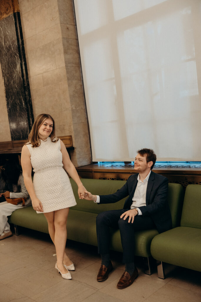 Nyc city hall elopement photoshoot by Brooklyn elopement photographer