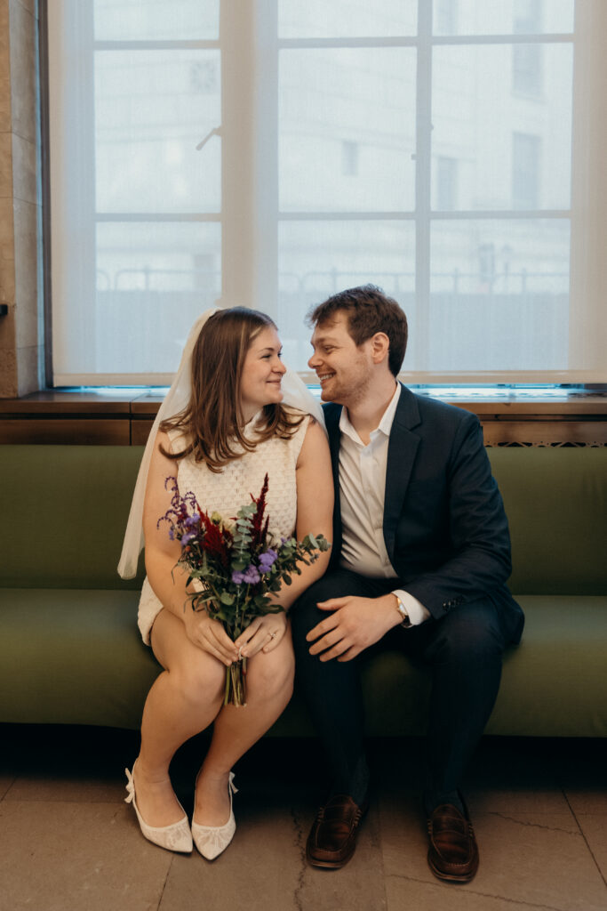 Nyc city hall elopement photoshoot by Brooklyn elopement photographer