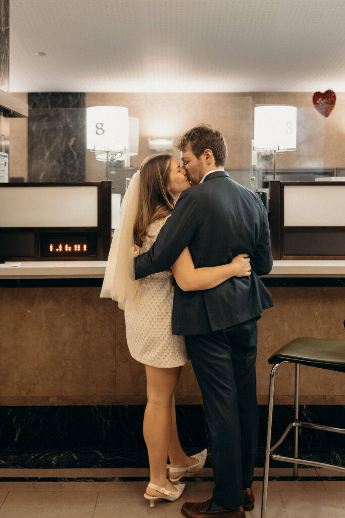 Nyc city hall elopement photoshoot by Brooklyn elopement photographer