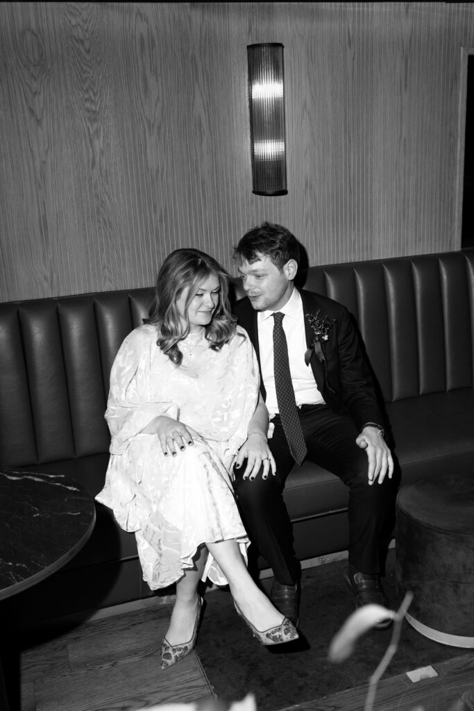 Wedding couple portraits at Madeline’s, Brooklyn