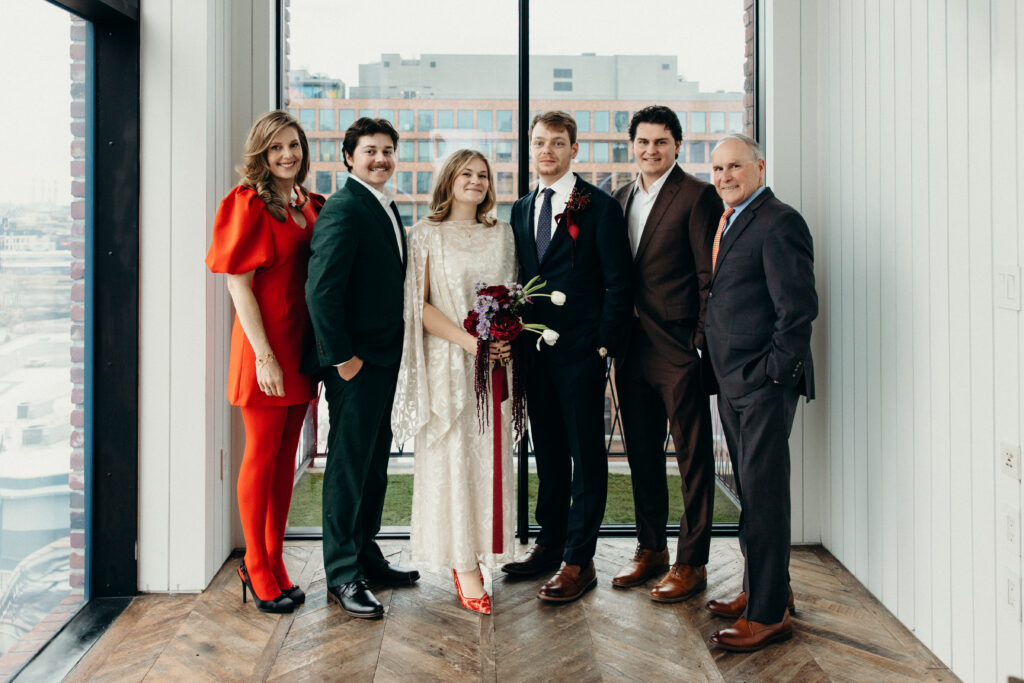 Wedding Family Photo at Arlo Williamsburg by Brooklyn Wedding Photographer