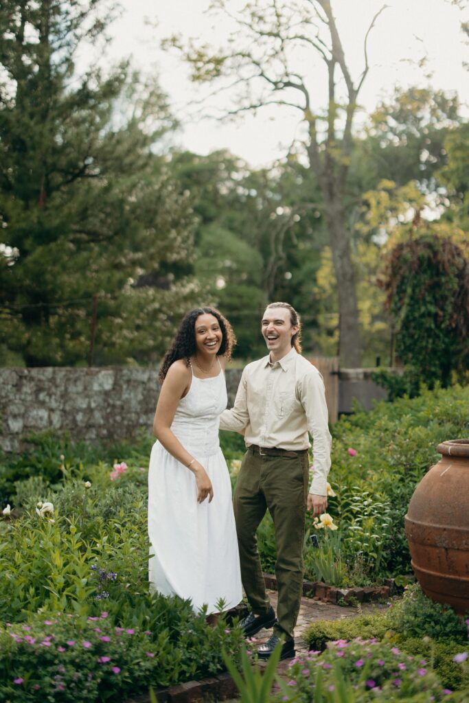 Cross Estate Gardens Engagement Session by a New Jersey Engagement Photographer