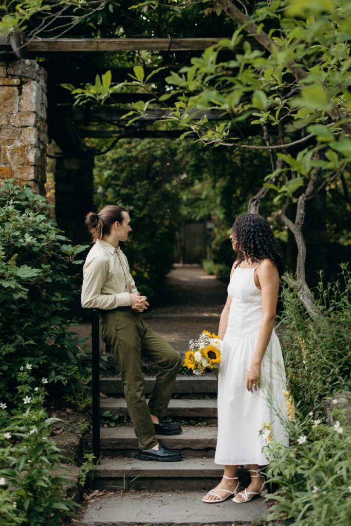 Cross Estate Gardens Engagement Session by a New Jersey Engagement Photographer