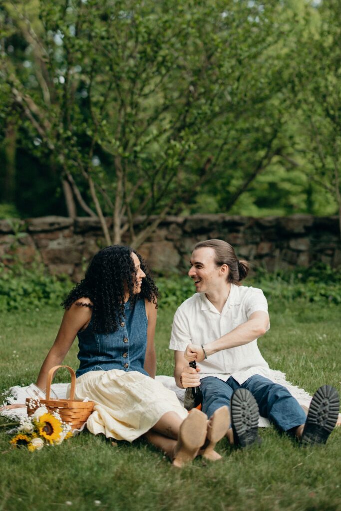 Cross Estate Gardens Engagement Session by a New Jersey Engagement Photographer