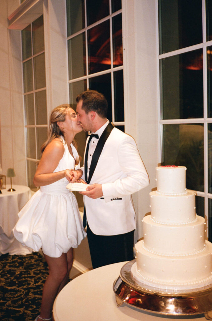 Cake cutting at The Ashford Estate New Jersey during wedding reception