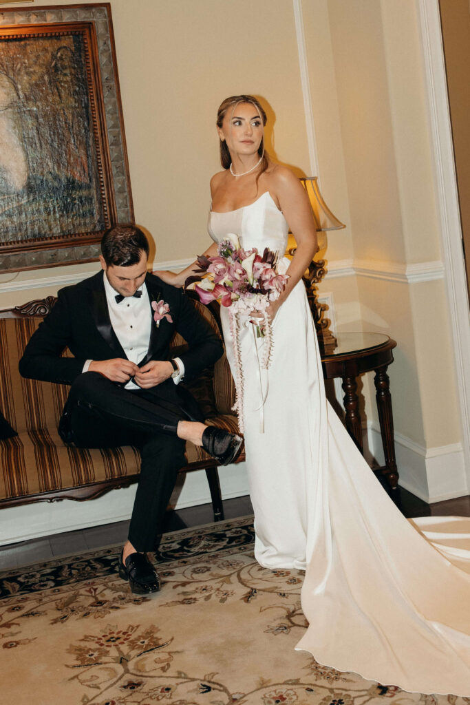 Wedding couple portraits at The Ashford Estate by a New Jersey wedding photographer