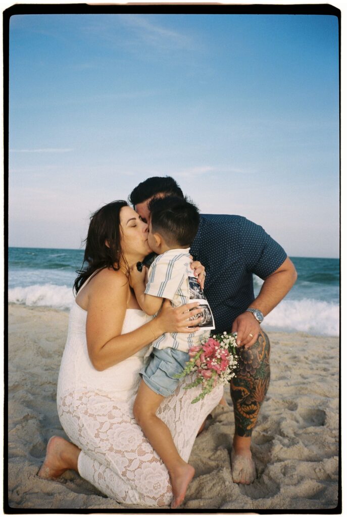 Gender Reveal Photos at Long Island Beach by a New York Family Photographer