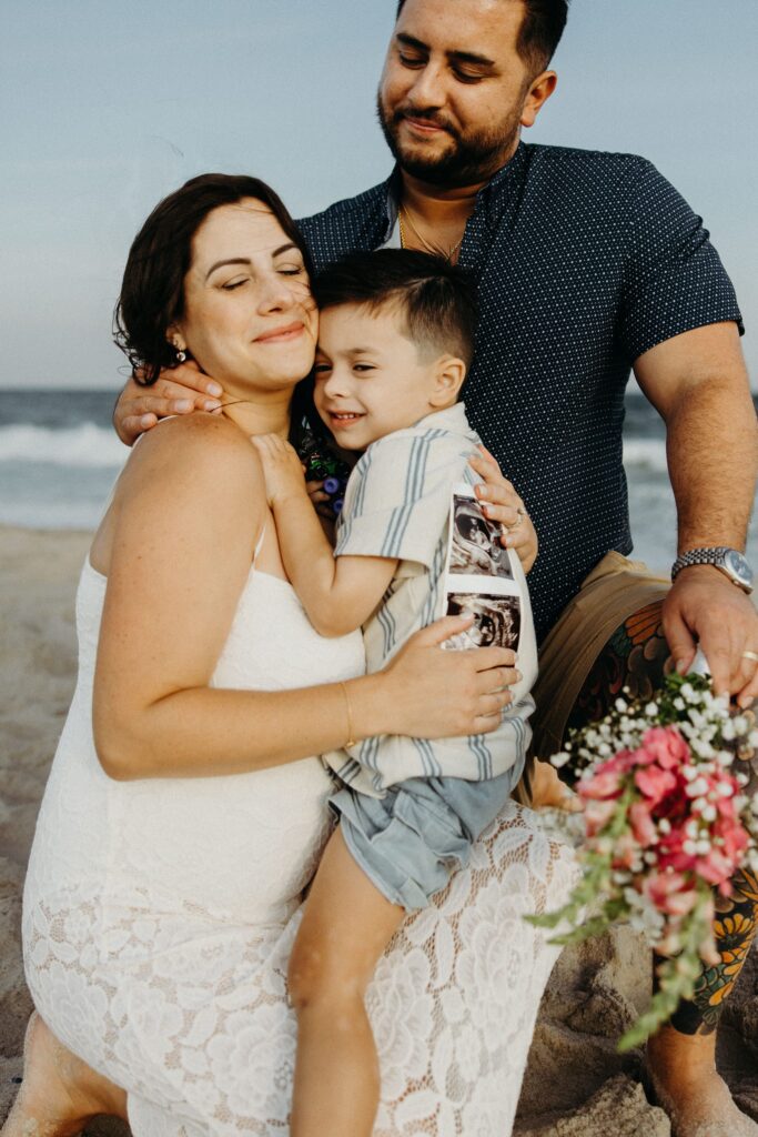 Gender Reveal Photos at Long Island Beach by a New York Family Photographer