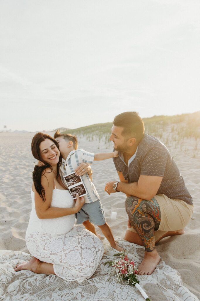 Gender Reveal Photos at Long Island Beach by a New York Family Photographer