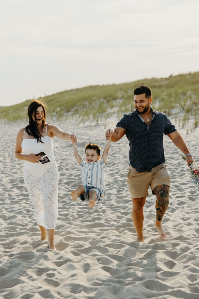 Gender Reveal Photos at Long Island Beach by a New York Family Photographer