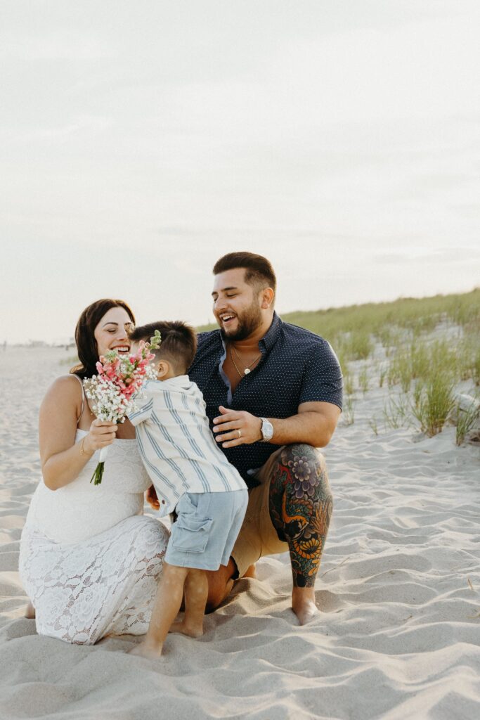 Gender Reveal Photos at Long Island Beach by a New York Family Photographer