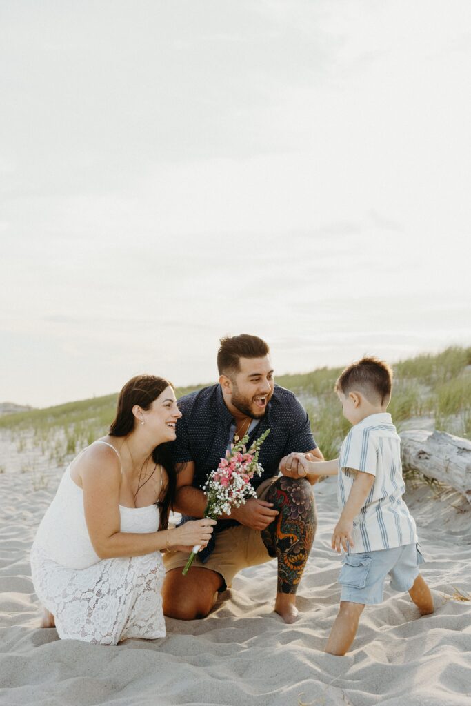Gender Reveal Photos at Long Island Beach by a New York Family Photographer