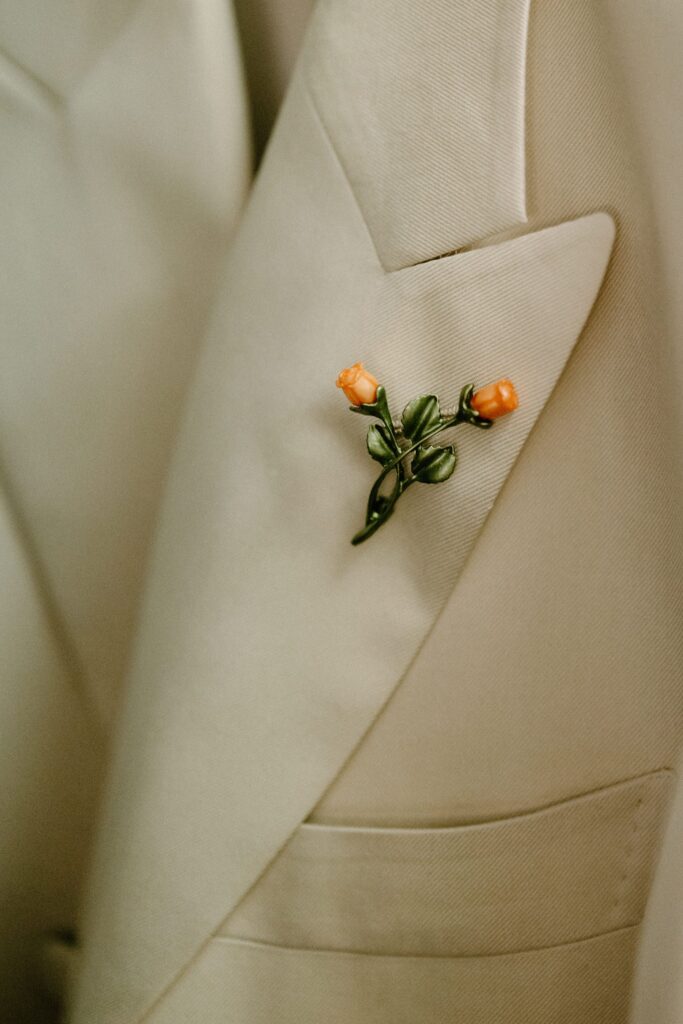 Groom’s boutonniere at Le Bilboquet, New York City