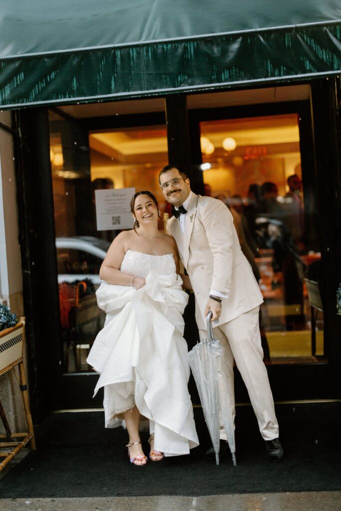 Wedding couple portraits at Le Bilboquet by a Manhattan wedding photographer