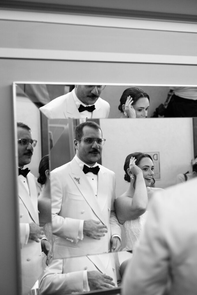 Wedding couple portraits at Le Bilboquet by a Manhattan wedding photographer